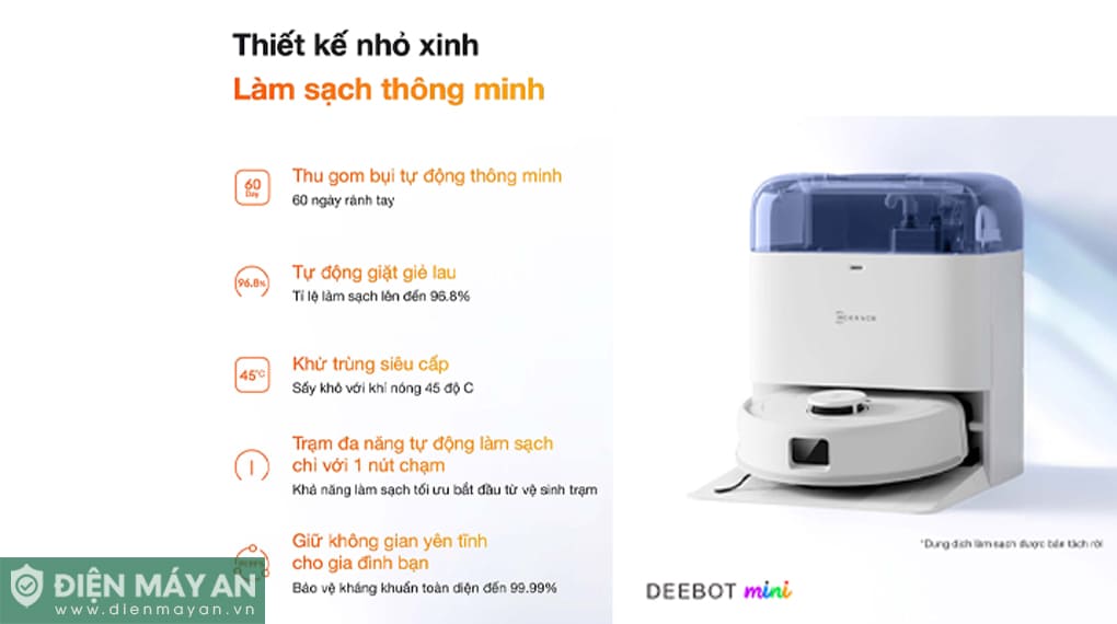 Robot hút bụi lau nhà Ecovacs Deebot Mini